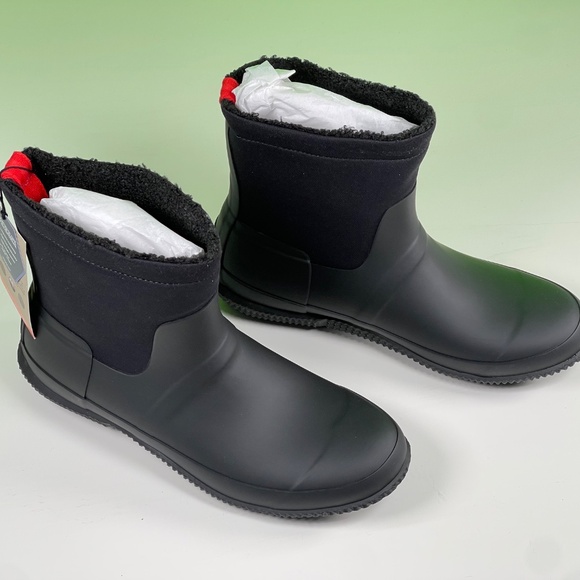 HUNTER MEN'S INSULATED ROLL TOP VEGAN SHEARLING BOOTS - Picture 4 of 6